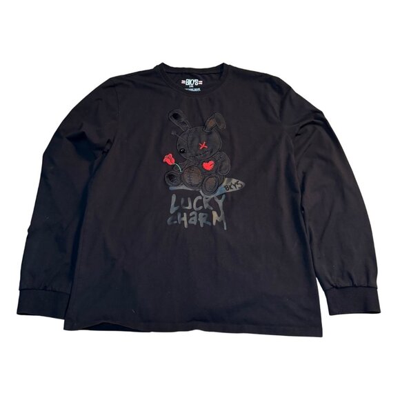 BKYS Lucky Charm Appliqué Bunny Long Sleeve Tee 2XL - Picture 2 of 2